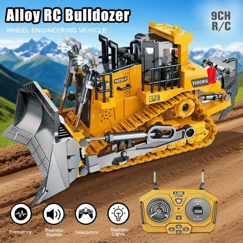 ألعاب سيارات RC للأطفال 2.4 جيجا هرتز مع جهاز تحكم عن بعد، شاحنة قلابة، جرافة، هدية كهربائية للأطفال، مركبة سباق للأولاد والبنات من سن 6 سنوات فما فوق
